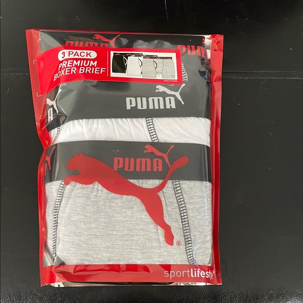 Puma Black and White Boxer Briefs Underwear